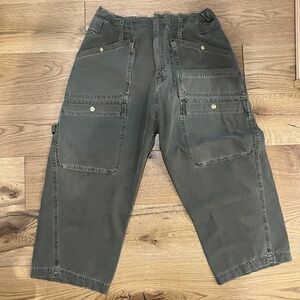 Free People size L army green oversized pants